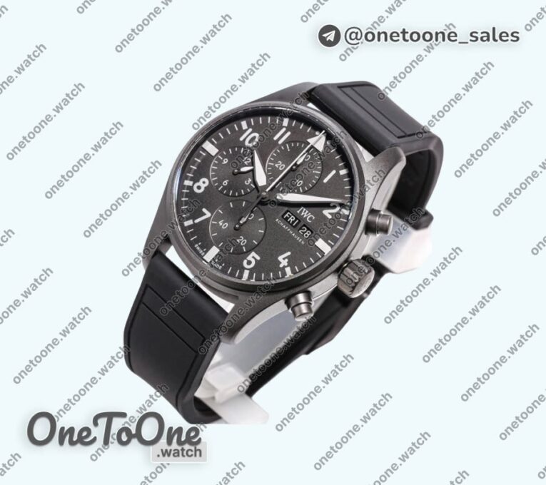 Реплика часов Iwc Pilot IW388108 41 “MERCEDES-AMG PETRONAS FOULA ONE™ TEAM” Ceramic Case Black Dial TWF