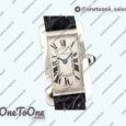 Реплика часов Cartier Tank WJT 29mm Stainless steel Silver Dial on Black Croco Strap Ronda Quartz