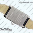 Реплика часов Cartier Tank WJT 29mm Stainless steel Silver Dial on Black Croco Strap Ronda Quartz