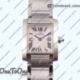 Реплика часов Cartier Tank Francaise Ladies 25mm Stainless steel Top-tier Копия один в один MOP Dial on Stainless steel Bracelet Ronda Quartz