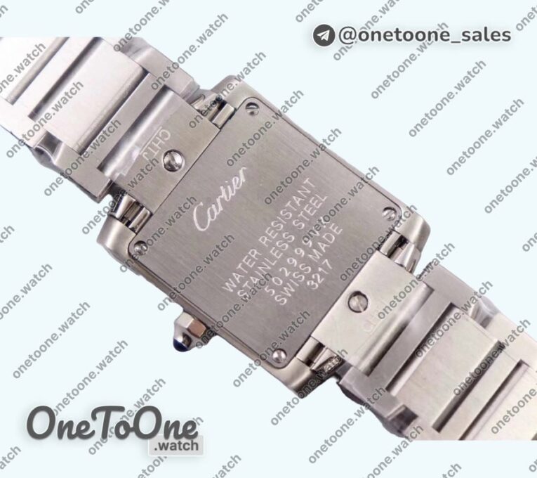 Реплика часов Cartier Tank Francaise Ladies 25mm Stainless steel Top-tier Копия один в один MOP Dial on Stainless steel Bracelet Ronda Quartz