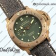 Реплика часов Panerai PAM382 N Bronzo Top-tier Копия один в один on Brown Distressed Calfskin Strap P.9000 V2