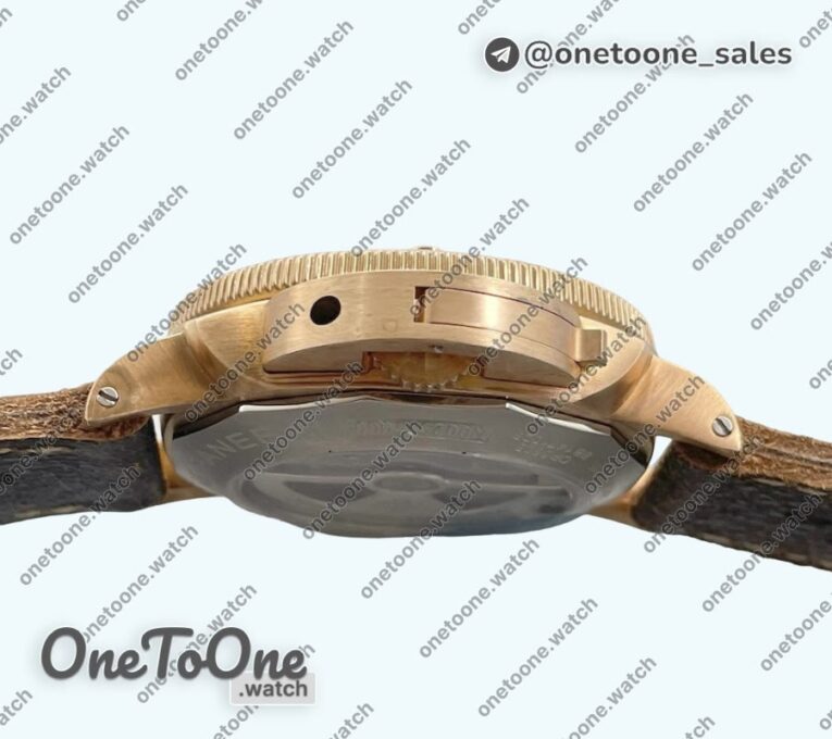 Реплика часов Panerai PAM382 N Bronzo Top-tier Копия один в один on Brown Distressed Calfskin Strap P.9000 V2