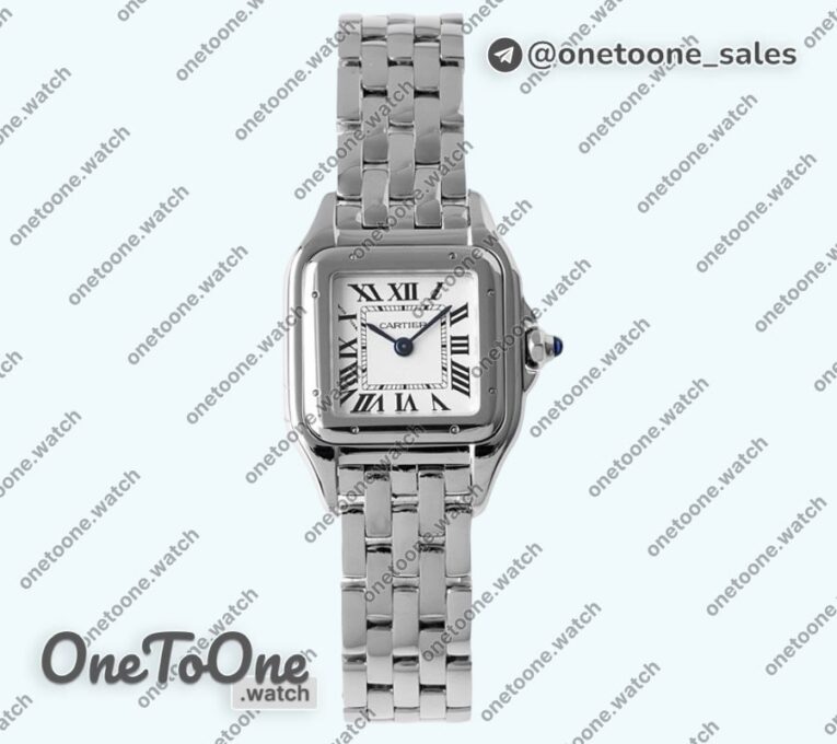 Реплика часов Cartier Panthère Top-tier Копия один в один Stainless steel White Dial Stainless steel Bracelet Ronda Quartz