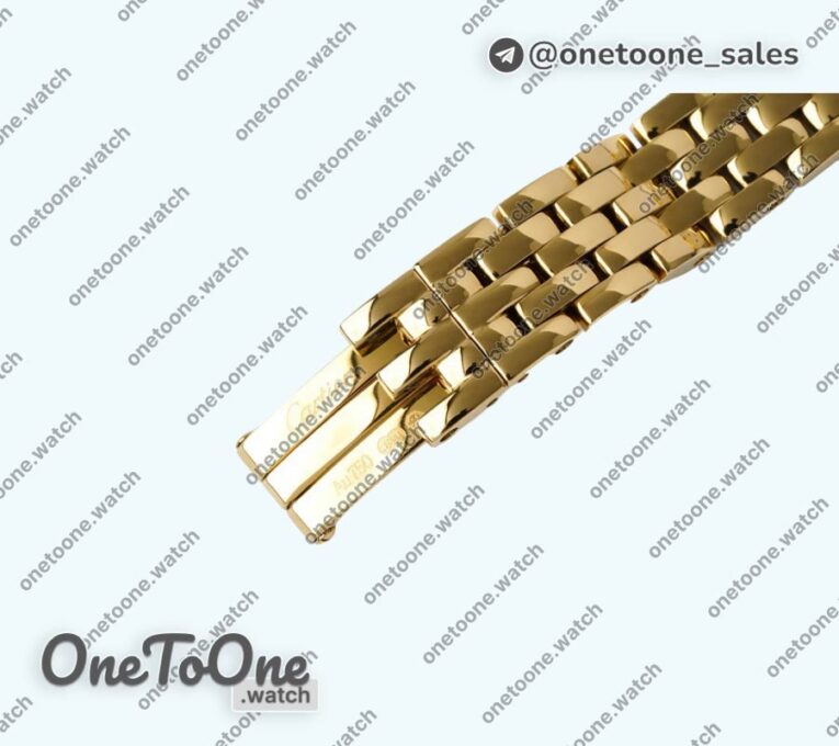 Реплика часов Cartier Panthère Top-tier Копия один в один Yellow gold White Dial on Yellow gold Bracelet Ronda Quartz
