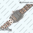 Реплика часов Cartier Panthère Top-tier Копия один в один Rose gold/Stainless steel White Dial Diamonds Bezel on Rose gold/Stainless steel Bracelet Ronda Quartz