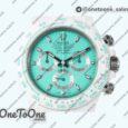 Реплика часов Rolex Daytona AET Top-tier Копия один в один Biscay Green Dial White Nano Ceramic Case and Bracelet