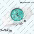 Реплика часов Rolex Daytona AET Top-tier Копия один в один Biscay Green Dial White Nano Ceramic Case and Bracelet