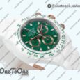 Реплика часов Rolex Daytona AET Top-tier Копия один в один Green Dial White Nano Ceramic Case and Bracelet
