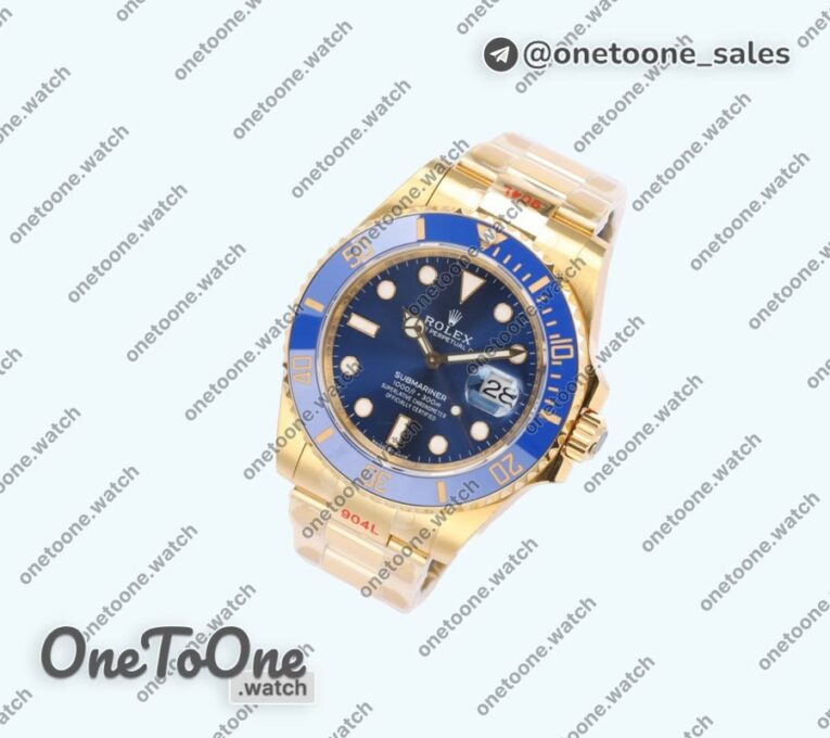 Реплика часов Rolex Submariner 126618 Yellow gold Case Black&Blue Dials E