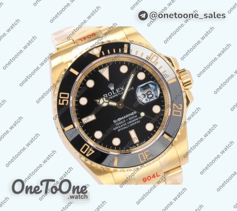 Реплика часов Rolex Submariner 126618 Yellow gold Case Black&Blue Dials E