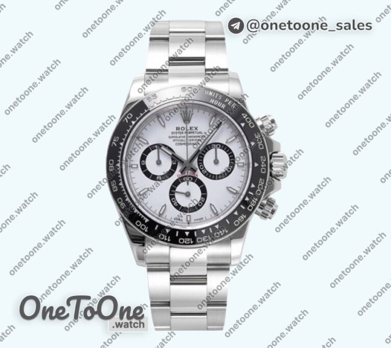 Реплика часов Rolex 2023 Daytona 126500 Top-tier Копия один в один 904L Stainless steel Case White Dial Bracelet