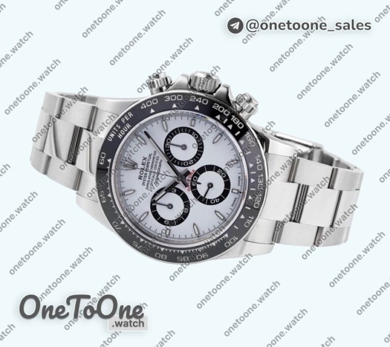 Реплика часов Rolex 2023 Daytona 126500 Top-tier Копия один в один 904L Stainless steel Case White Dial Bracelet