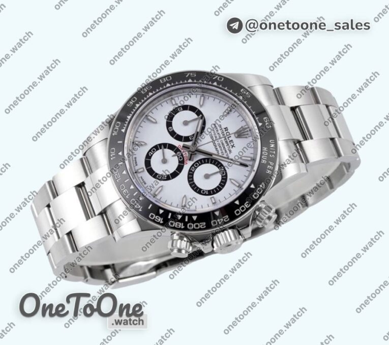 Реплика часов Rolex 2023 Daytona 126500 Top-tier Копия один в один 904L Stainless steel Case White Dial Bracelet