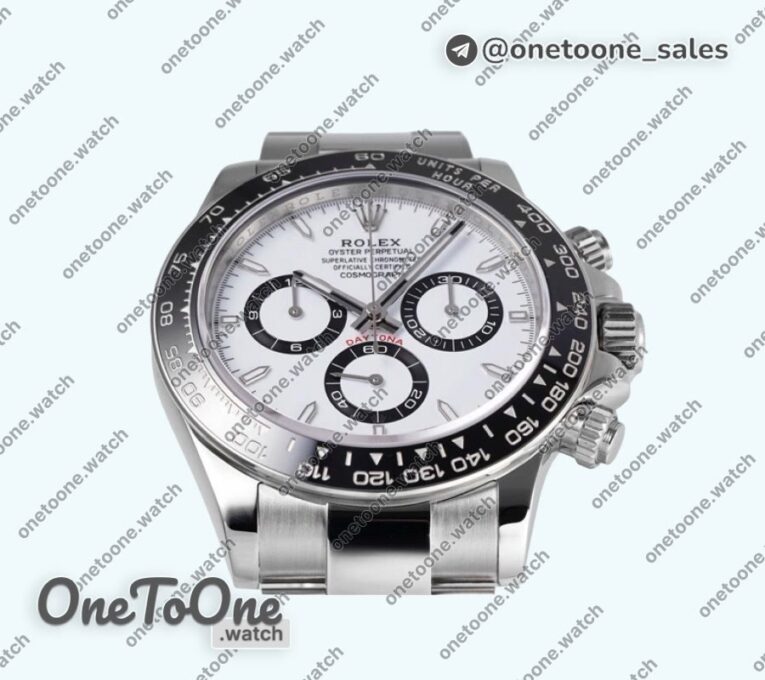 Реплика часов Rolex 2023 Daytona 126500 Top-tier Копия один в один 904L Stainless steel Case White Dial Bracelet