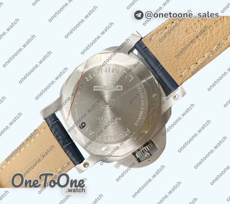 Реплика часов Panerai PAM 1313 Top-tier Копия один в один Blue Dial on Blue Leather Strap P.9010 Clone