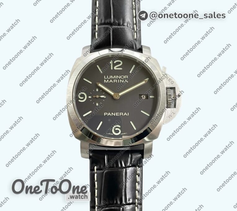 Реплика часов Panerai PAM 312 R Top-tier Копия один в один on Black Leather Strap P.9000 V2