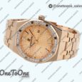 Реплика часов Audemars Piguet Royal Oak Lady 33mm Rose gold Top-tier Копия один в один Rose gold Dial Diamonds Bezel Rose gold Bracelet ETA Quartz