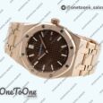 Реплика часов Audemars Piguet Royal Oak Lady 33mm Rose gold Top-tier Копия один в один Brown Dial Rose gold Bracelet ETA Quartz