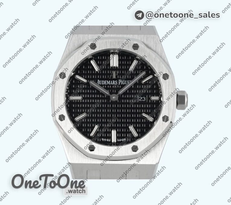 Реплика часов Audemars Piguet Royal Oak Lady 33mm Stainless steel Top-tier Копия один в один Black Dial Stainless steel Bracelet ETA Quartz