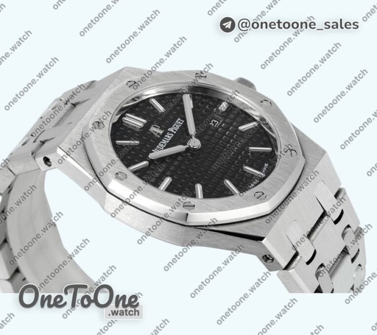 Реплика часов Audemars Piguet Royal Oak Lady 33mm Stainless steel Top-tier Копия один в один Black Dial Stainless steel Bracelet ETA Quartz