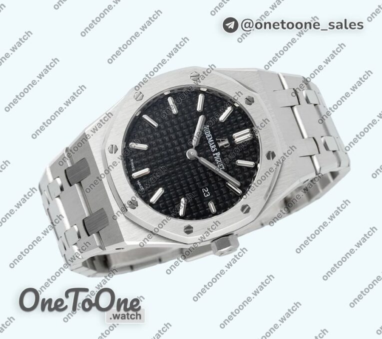 Реплика часов Audemars Piguet Royal Oak Lady 33mm Stainless steel Top-tier Копия один в один Black Dial Stainless steel Bracelet ETA Quartz