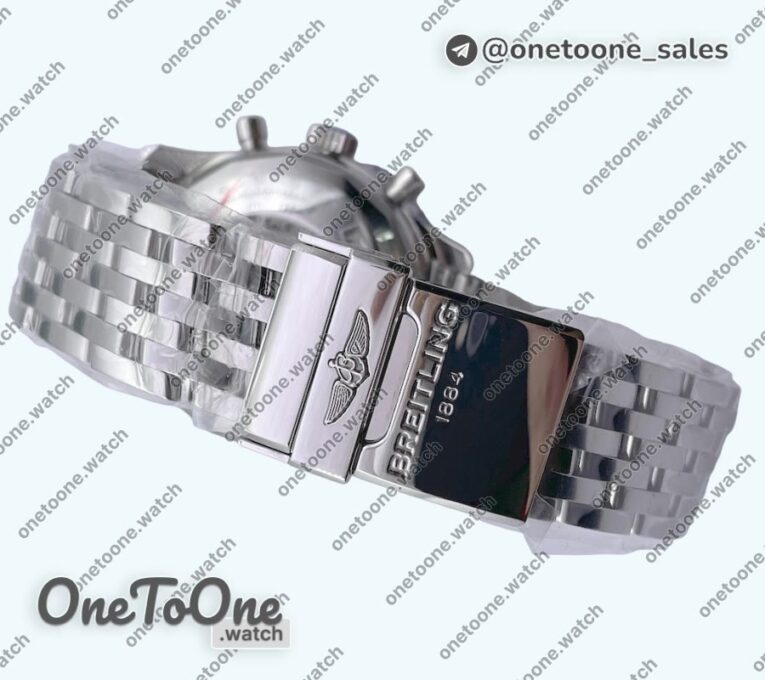 Реплика часов Breitling Navitimer Chronograph 41mm Stainless steel Case Blue Dial Bracelet KOR Asia 7750