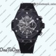 Реплика часов Hublot Hublot Big Bang Unico 42mm Real Black Ceramic Top-tier Копия один в один Black Skeleton Dial on Black Rubber Strap