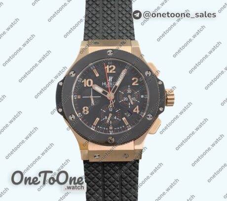 Реплика часов Hublot Big Bang Evolution 44mm Rose gold Black FC Dial Rubber Strap Mod