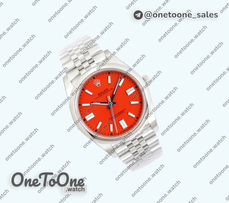 Реплика часов Rolex Oyster Perpetual 124300 41mm Tiffany Blue&Black&Yellow&Red Dials Jubilee Bracelet