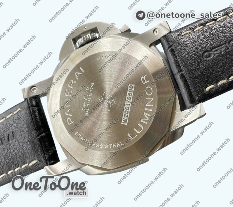 Реплика часов Panerai PAM1312 W Top-tier Копия один в один Black Dial on Black Leather Strap P.9010 Clone