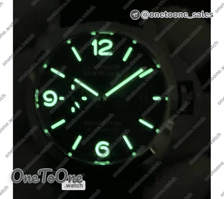 Реплика часов Panerai PAM1312 W Top-tier Копия один в один Black Dial on Black Leather Strap P.9010 Clone