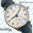 Реплика часов Iwc Portuguese IW358304 Top-tier Копия один в один Stainless steel White Dial Blue Markers Blue Leather Strap