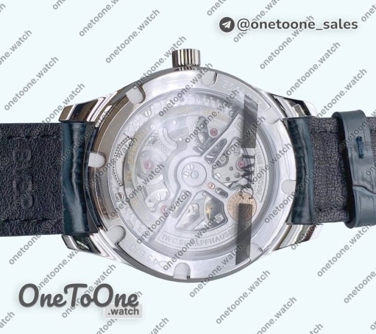 Реплика часов Iwc Portuguese IW358304 Top-tier Копия один в один Stainless steel White Dial Blue Markers Blue Leather Strap