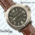 Реплика часов Panerai PAM177 Luminor Marina 44mm TI Black Dial Leater