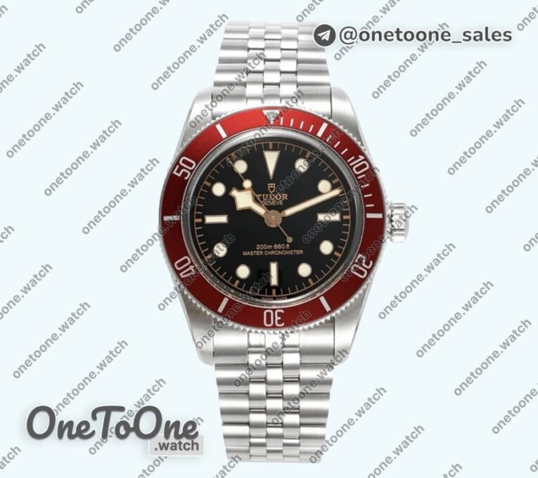 Реплика часов Tudor Heritage Black Bay Shield Top-tier Копия один в один Red Bezel Jubilee Bracelet