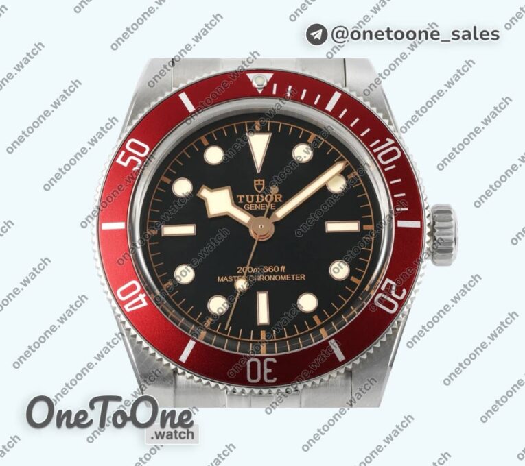 Реплика часов Tudor Heritage Black Bay Shield Top-tier Копия один в один Red Bezel Jubilee Bracelet