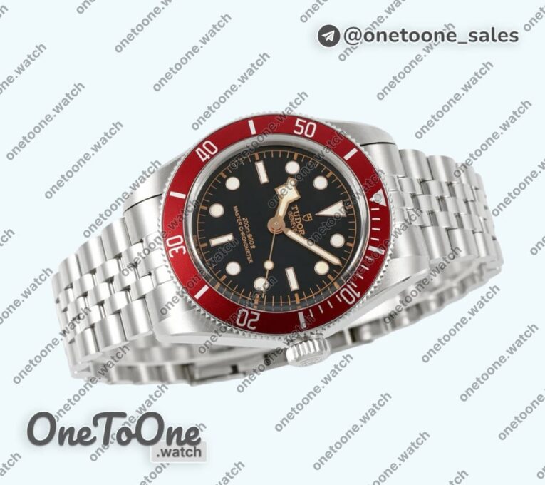 Реплика часов Tudor Heritage Black Bay Shield Top-tier Копия один в один Red Bezel Jubilee Bracelet