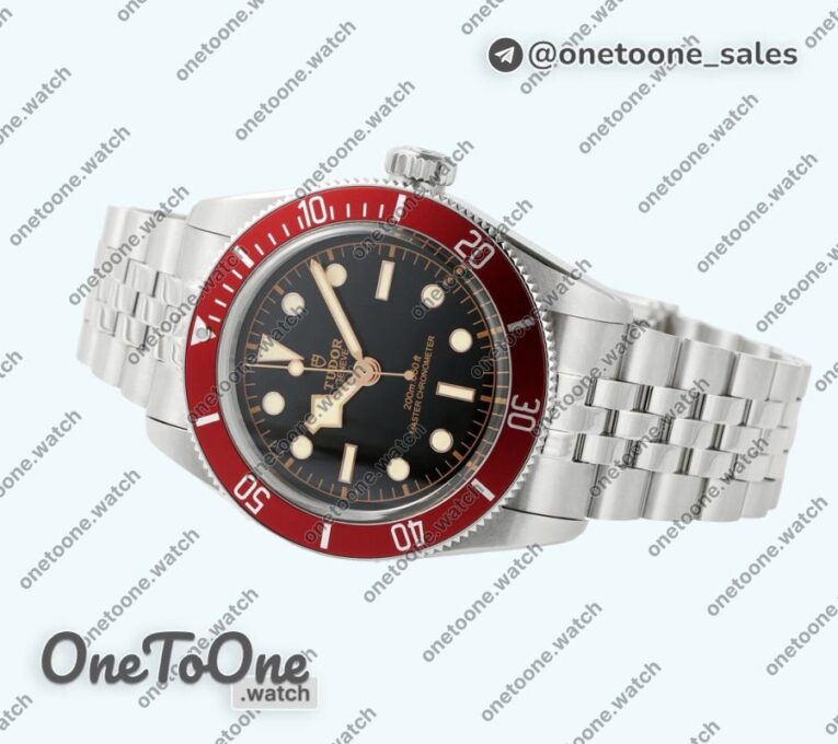 Реплика часов Tudor Heritage Black Bay Shield Top-tier Копия один в один Red Bezel Jubilee Bracelet