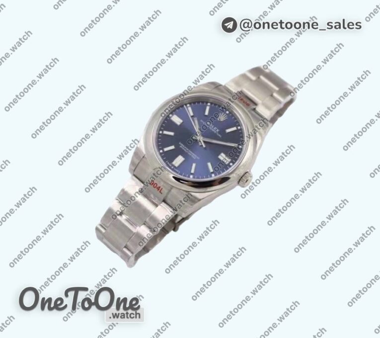 Реплика часов Rolex Oyster Perpetual 124300 41mm Blue&Black&Silver Dials Jubilee Bracelet