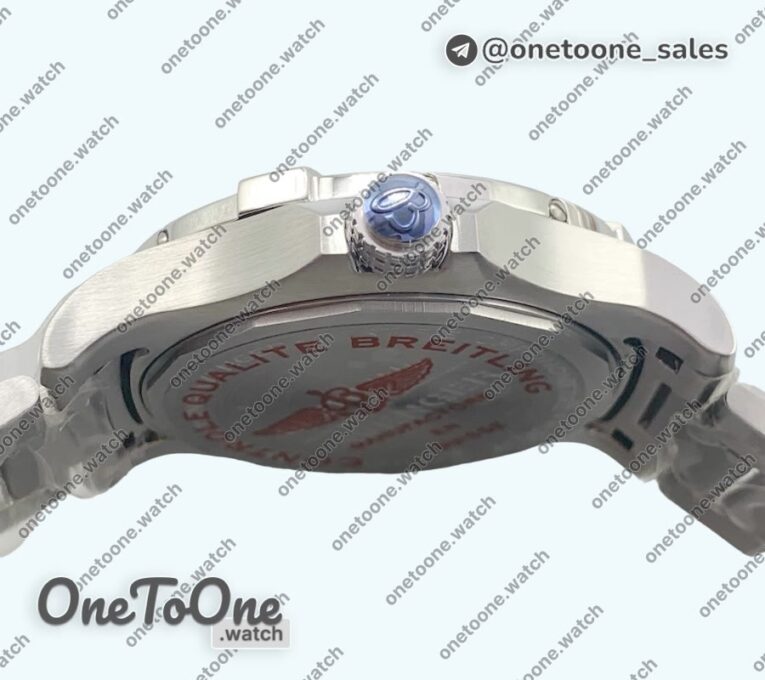 Реплика часов Breitling Avenger Automatic 43mm Stainless steel Top-tier Копия один в один Yellow Dial on Stainless steel Bracelet