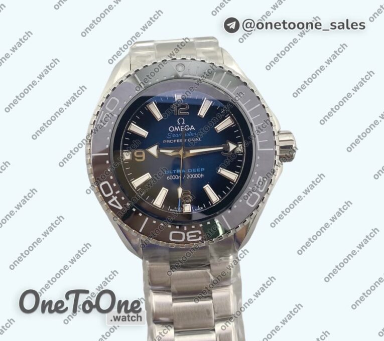 Реплика часов Omega Seamaster ULTRA DEEP 6000M Stainless steel Top-tier Копия один в один Blue Dial Stainless steel Bracelet