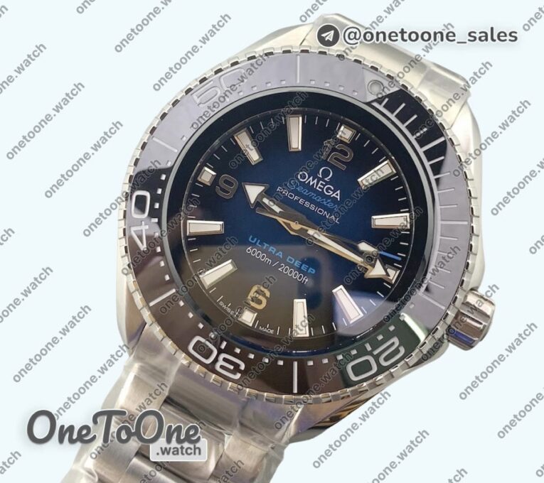 Реплика часов Omega Seamaster ULTRA DEEP 6000M Stainless steel Top-tier Копия один в один Blue Dial Stainless steel Bracelet