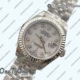Реплика часов Rolex Datejust 28mm 279166 Top-tier Копия один в один White MOP Dial Crystals Markers on Stainless steel Jubilee Bracelet WF