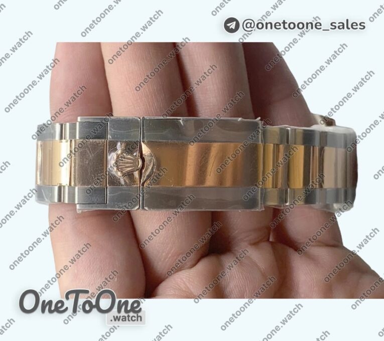 Реплика часов Rolex YachtMaster II 116681 Stainless steel/Rose gold Blue Ceramic Top-tier Копия один в один Stainless steel/Rose gold Bracelet KF