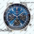 Реплика часов Breitling Navitimer B01 Chrono 43mm Stainless steel Blue Dial Leather Strap BLS