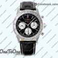 Реплика часов Breitling Navitimer B01 Chrono 43mm Stainless steel Black Dial Leather Strap BLS