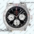 Реплика часов Breitling Navitimer B01 Chrono 43mm Stainless steel Black Dial Leather Strap BLS
