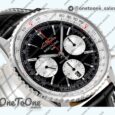 Реплика часов Breitling Navitimer B01 Chrono 43mm Stainless steel Black Dial Leather Strap BLS