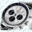 Реплика часов Breitling Navitimer B01 Chrono 43mm Stainless steel Silver Dial Leather Strap BLS